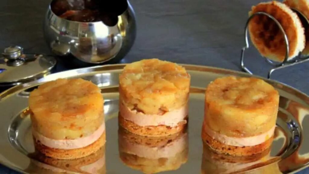 Petites tatins de foie gras et pommes
