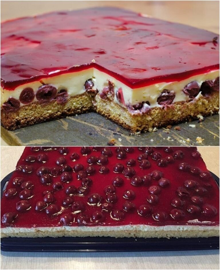 Kirsch Schmand Blechkuchen - Omas beste Rezepte