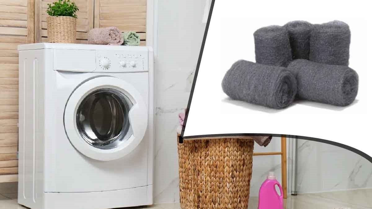 lastuce maline qui va revolutionner votre quotidien placer une eponge en laine dacier dans la machine a laver une fois par mois
