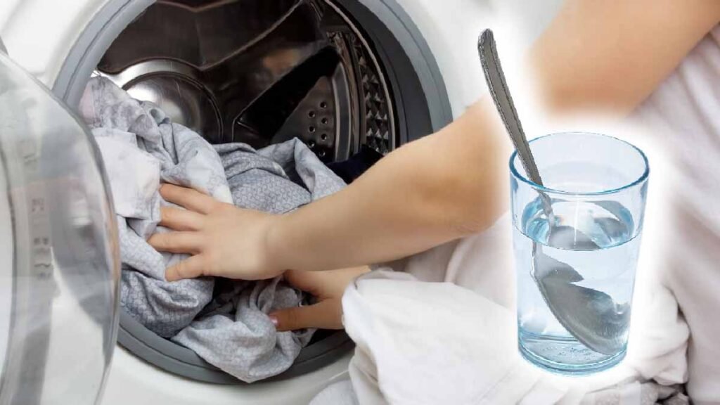 draps froisses mettez une cuillere de ce produit dans la machine a laver