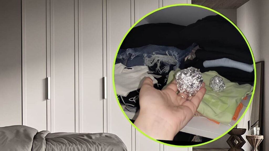 Palline carta stagnola armadio