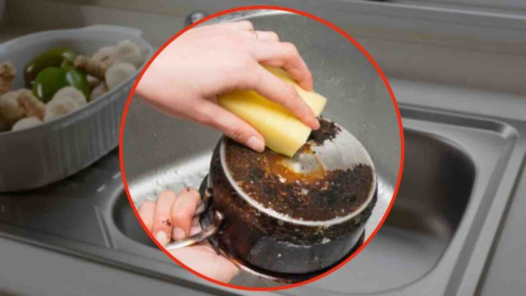 padelle sporche bruciate