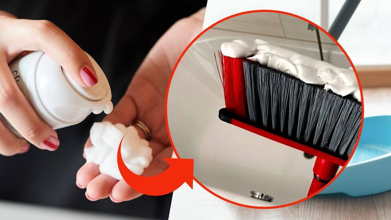 schiuma da barba scopa