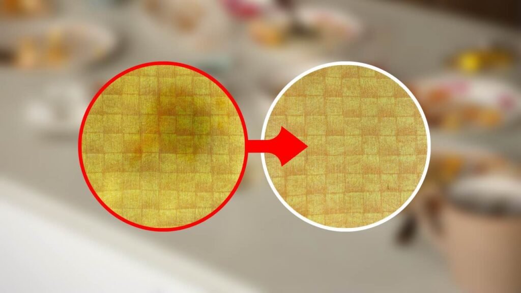 macchie olio tovaglia