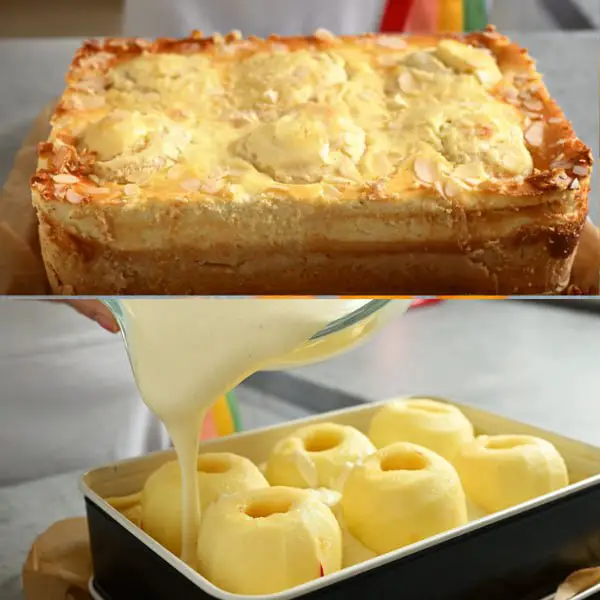 Apfelkuchen mit Quark und Mandelsahne - Omas beste Rezepte